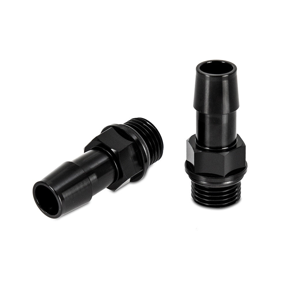 Mishimoto 16X1.5 TO 1/2in. Hose Barb Aluminum Fittings (Pack of 2) - 0
