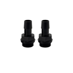 Mishimoto 2pcs. M20x1.5 1/2in Aluminum Catch Can Fittings - Black - 0