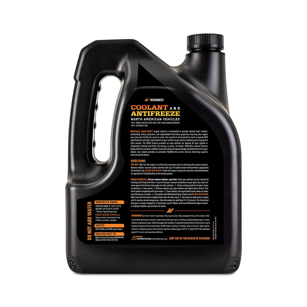 Mishimoto Liquid Chill® OE Coolant, Orange, North American Vehicles, 1 Gallon - 0
