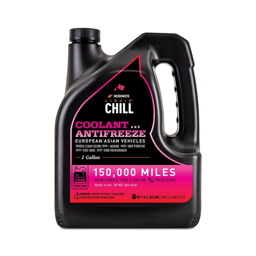 Mishimoto Liquid Chill® OE Coolant, Pink/Red, European/Asian Vehicles, 1 Gallon