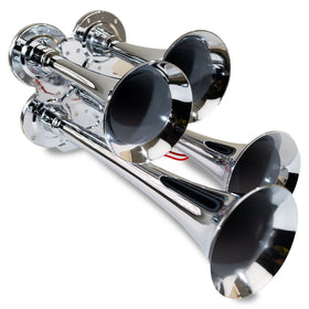 Kleinn Chrome Quad Horn/ 12.5In/10In/7.5In/6In - Chrome-Plated Zinc Alloy