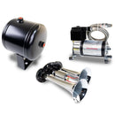Kleinn Dual Chrome Horn Kit w/ 120 PSI Air Compressor / 0.5 gal Air Tank-1