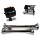 Kleinn Dual Chrome Horn Kit w/ 120 PSI Air Compressor / 0.5 gal Air Tank-1