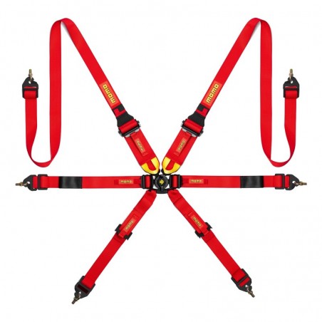 Momo Int. Camlock 6pt Clip In Restraint-Red