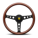 Momo Indy Steering Wheel 350 mm - Magoany Wood/Brshd Black Spokes-1