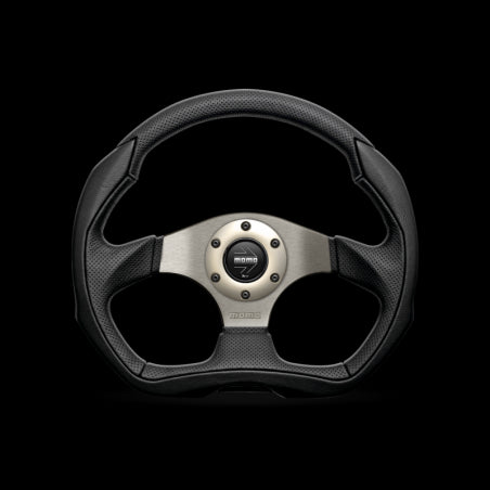 Momo Eagle Steering Wheel 350 mm - Black Leather/Anth Spokes