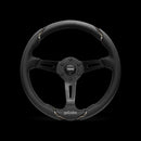 Momo Gotham Steering Wheel 350 mm - Black Leather/Black Spokes-1