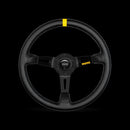 Momo MOD08 Steering Wheel 350 mm -  Black Leather/Black Spokes/1 Stripe-1