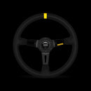 Momo MOD08 Steering Wheel 350 mm -  Black Suede/Black Spokes/1 Stripe-1