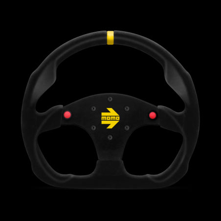 Momo MOD30 Buttons Steering Wheel 320 mm -  Black Suede/Black Spokes/1 Stripe