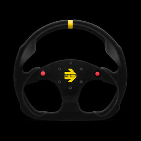 Momo MOD30 Buttons Steering Wheel 320 mm -  Black Suede/Black Spokes/1 Stripe