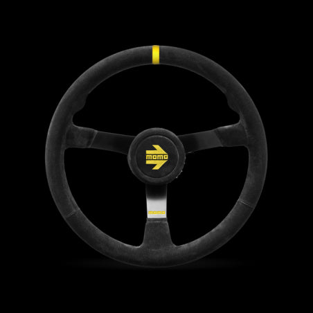 Momo MODN41 Steering Wheel 410 mm - Black Suede/Black Spokes/1 Stripe