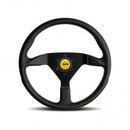 Momo Montecarlo Steering Wheel 350 mm - Black Leather/Yellow Stitch/Black Spokes-1