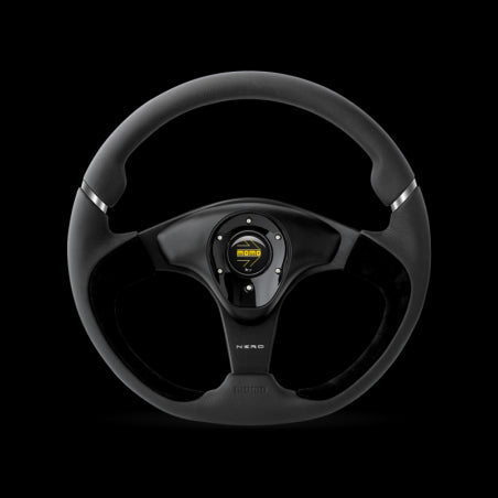 Momo Nero Steering Wheel 350 mm - Black Leather/Suede/Black Spokes