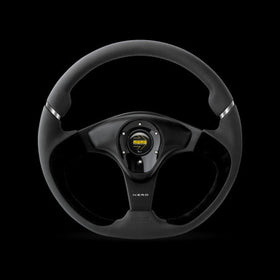 Momo Nero Steering Wheel 350 mm - Black Leather/Suede/Black Spokes