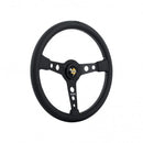 Momo Prototipo Steering Wheel 350 mm - Black Leather/Wht Stitch/Black Spokes-2