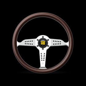 Momo Super Grand Prix Steering Wheel 350 mm - Mahogany Wood/Pol Spokes