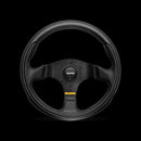 Momo Team Steering Wheel 300 mm - 4 Black Leather/Black Spokes-1