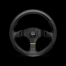 Momo Team Steering Wheel 300 mm - 4 Black Leather/Black Spokes