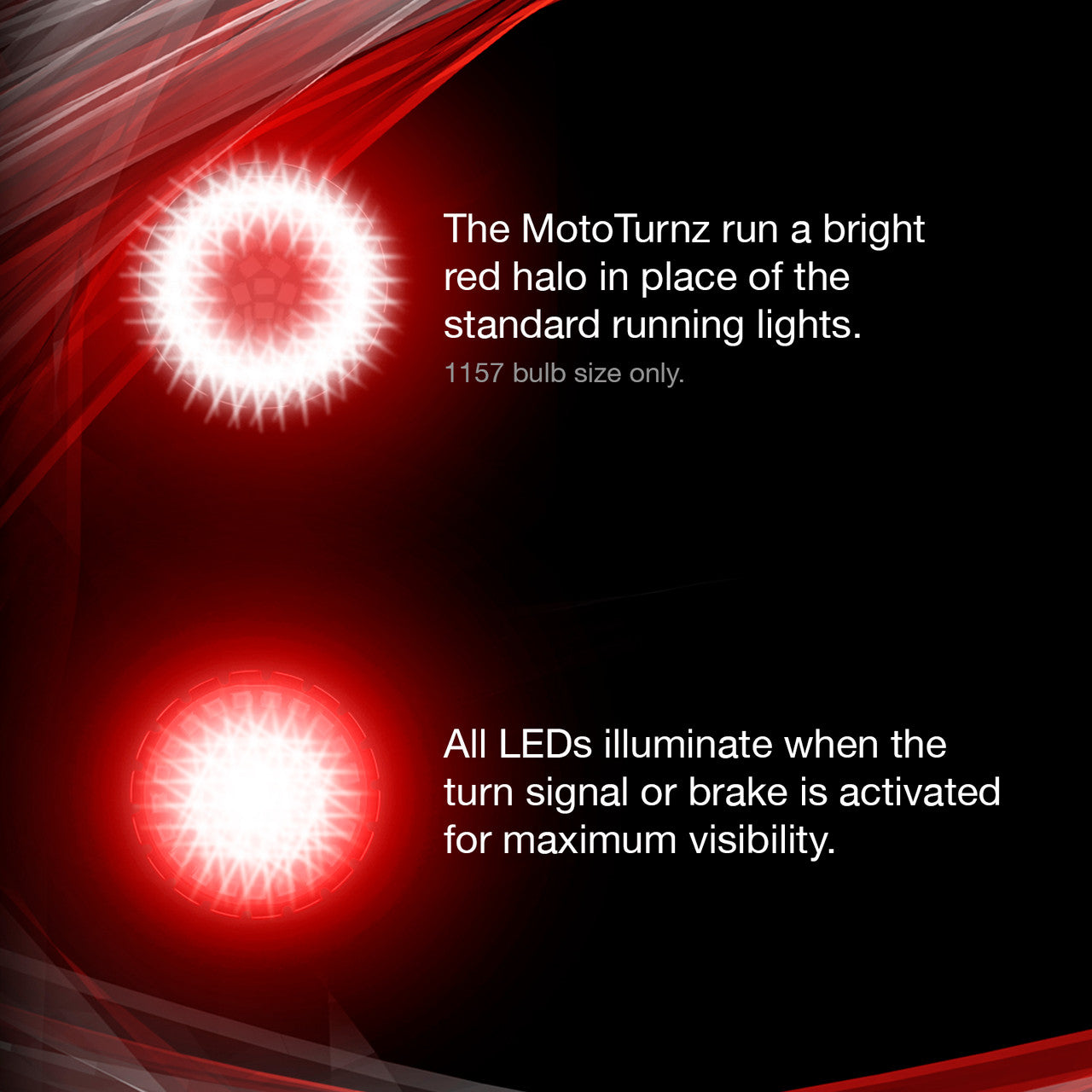 XK Glow Motorcycle Rear LED Turn Signal Kit - 1156 Bullet Style Clear Lenses - 0