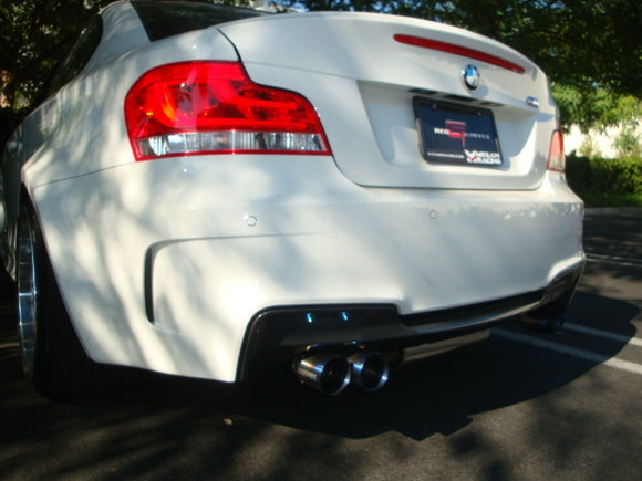 BMW E82 1M 11-12 – Supremo Exhaust System – Burnt Rolled Tips (Must Buy MIDPIPE-BE821M)