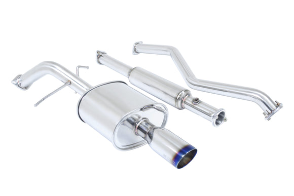 Mitsubishi Lancer 02-06 – Burnt Rolled Tips 3″ pipes  – Dual 4″ Ti-tip w/silencer