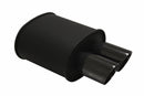 Universal Exhaust M-BC Muffler Dual Black Chrome Tips-1