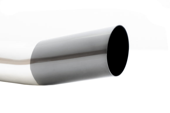 Universal 3″ to 4″ VIP Exhaust Tips “Blast Pipes” Style – Single – Angled – Black Chrome Tip