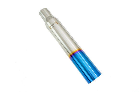 Universal 3″ to 4″ VIP Exhaust Tips “Blast Pipes” Style – Single – Straight – Blue Tip