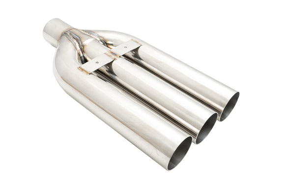 Universal Triple 3″ VIP Exhaust Tip “Blast Pipe” Style (weld-on) – Straight Cut – Stainless Tips