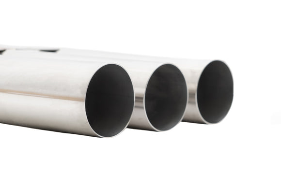 Universal Triple 3″ VIP Exhaust Tip “Blast Pipe” Style (weld-on) – Straight Cut – Stainless Tips