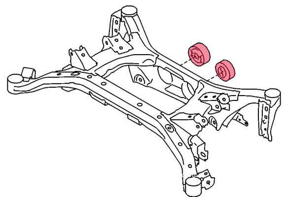 FR-S BRZ 13-21/22+ / Toyota 86 17-21/22+ Rear Diff Bushing (install on frame) Harden Rubber 2 pcs,