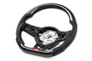 APR STEERING WHEEL - CARBON FIBER & PERFORATED LEATHER - MK7 GOLF R SILVER (FOR USE WITHOUT PADDLES)-3