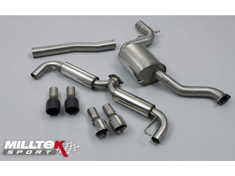 MILLTEK CAT-BACK VOLKSWAGEN GOLF 2009 2013 3-INCH RACE SYSTEM