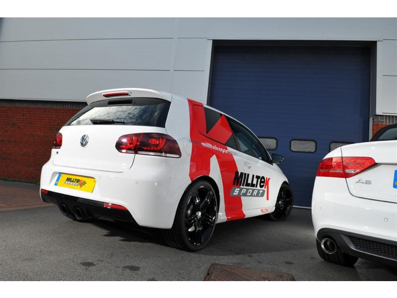MILLTEK CAT-BACK VOLKSWAGEN GOLF 2009 2013 RESONATED (QUIETER). EC TYPE-APPROVED