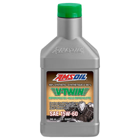 AMSOIL 15W-60 100% Synthetic V-Twin Motorcycle Oil 946 ml Bottle