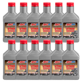 AMSOIL 20W-40 100% Synthetic V-Twin Motorcycle Oil Case of 12