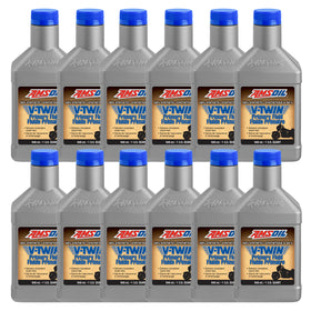 AMSOIL 100% Synthetic V-Twin Primary Fluid Case of 12
