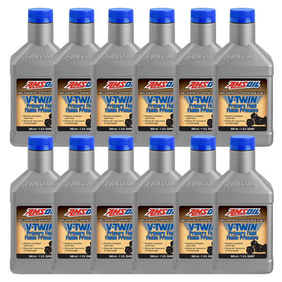 AMSOIL 100% Synthetic V-Twin Primary Fluid Case of 12