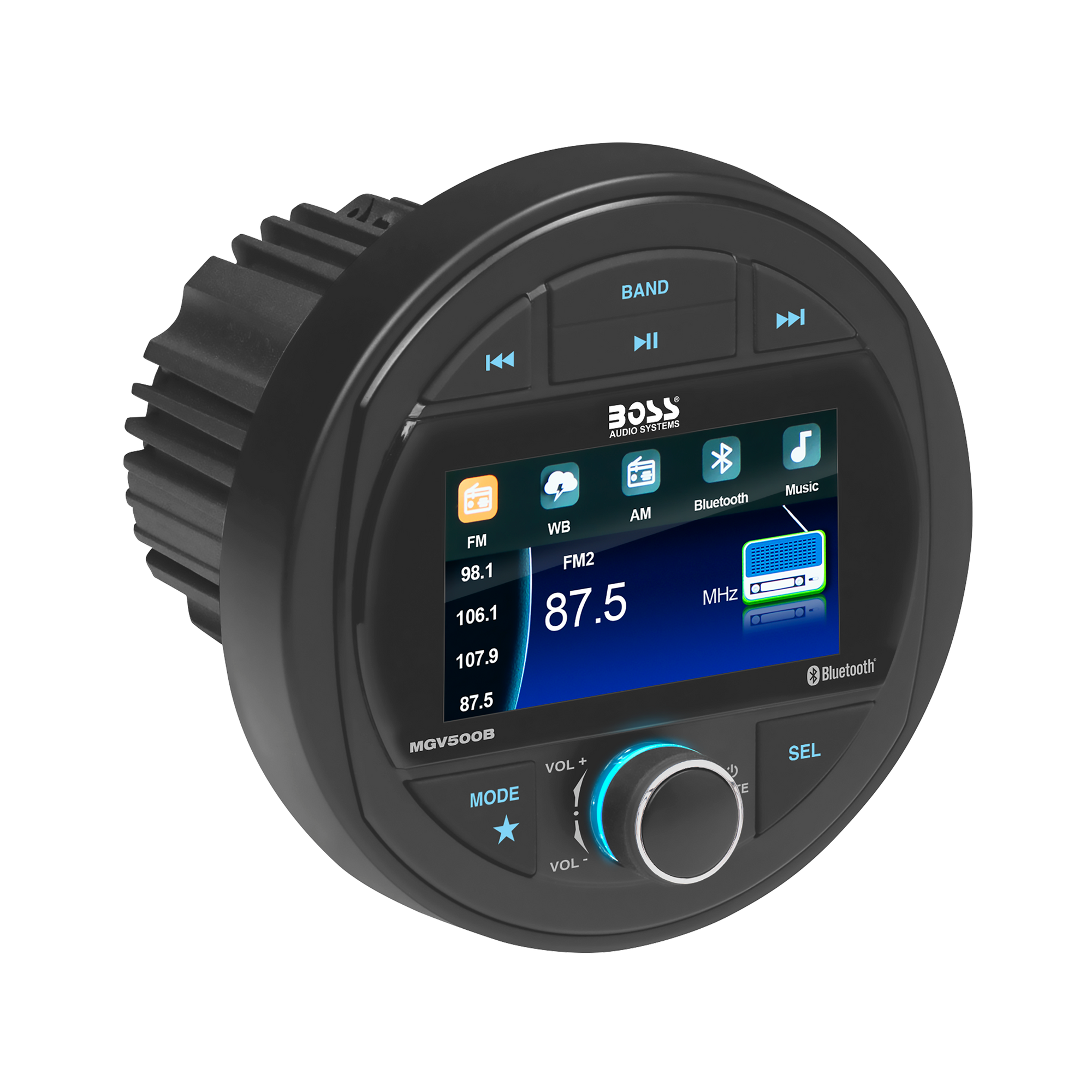Boss Audio Systems Marine Gauge Digital Media AM / FM Receiver