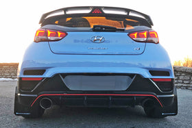 Rally Armor 19-22 Hyundai Veloster N Black UR Mud Flap w/ White Logo - 0