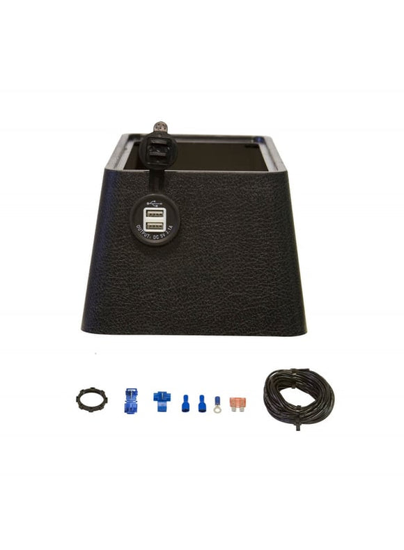 B&M BLK PLASTIC CVR SKIRT W/USB