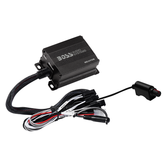 Boss Audio Systems Motorcycle Speaker Amplifier/ Bluetooth/ 3in Speakers Pair- Chrome