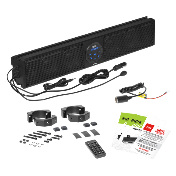 Boss Audio Systems 26in UTV Bluetooth Amplified Sound Bar IPX5 4in Speakers