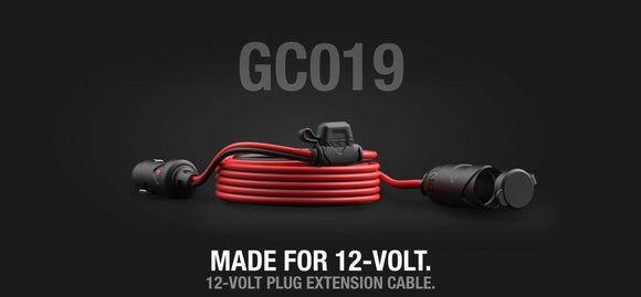 NOCO GC019 12V Socket/Plug Extension Cable, 12-ft