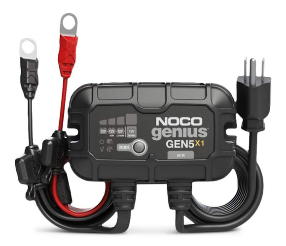 NOCO GEN5X1 Onboard Smart Battery Charger/Maintainer/Desulfator, 1-Bank, 5-Amp, 12V