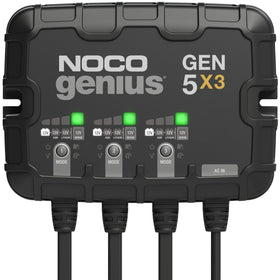 NOCO GEN5X3 Onboard Smart Battery Charger/Maintainer/Desulfator, 3-Bank, 15-Amp, 12V - 0