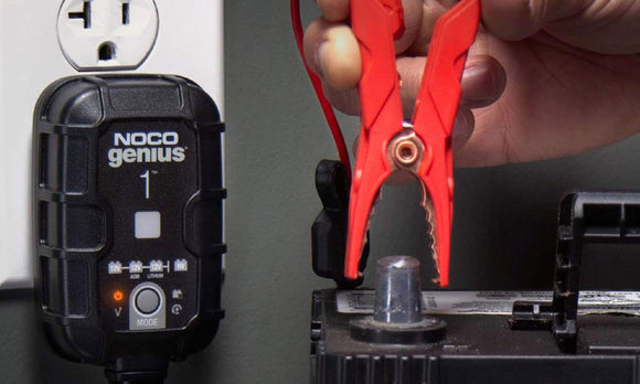 NOCO GENIUS1 Smart Battery Charger/Maintainer/Desulfator, 1-Amp, 6V/12V