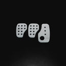 OMP Racing Pedals - Silver (Set of 3)-1