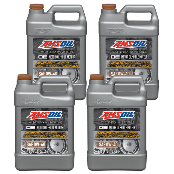 AMSOIL OE 0W-40 100% Synthetic Motor Oil Case of 4